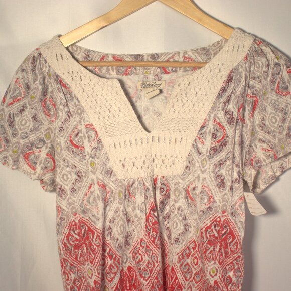 Lucky Brand Orange Cream Designed Top - Picture 5 of 7